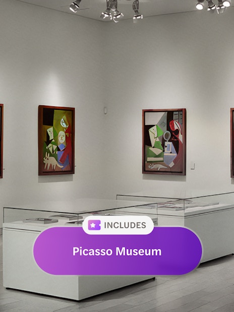 Paintings displayed inside Picasso Museum, Barcelona.