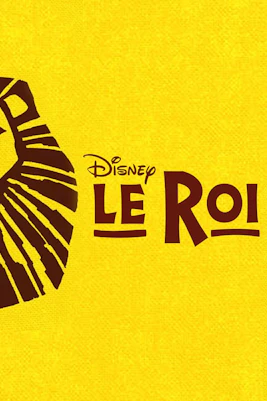 Disney's Le Roi Lion logo with stylized lion face on yellow background.