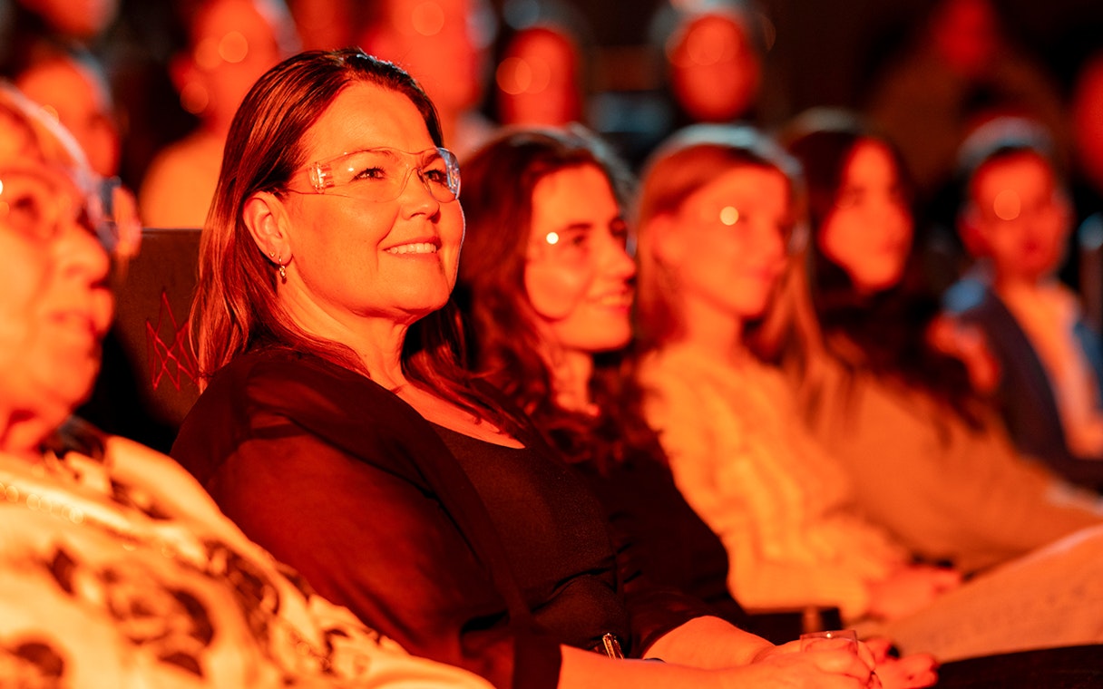 Guests watching the Lava show in Reykjavik, Iceland.