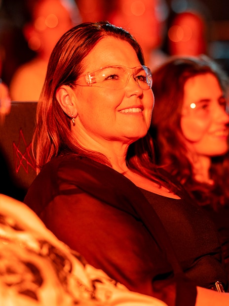 Guests watching the Lava show in Reykjavik, Iceland.