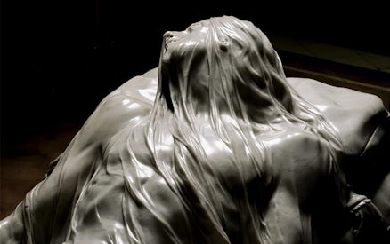 Veiled Christ sculpture in Sansevero Chapel, Naples.
