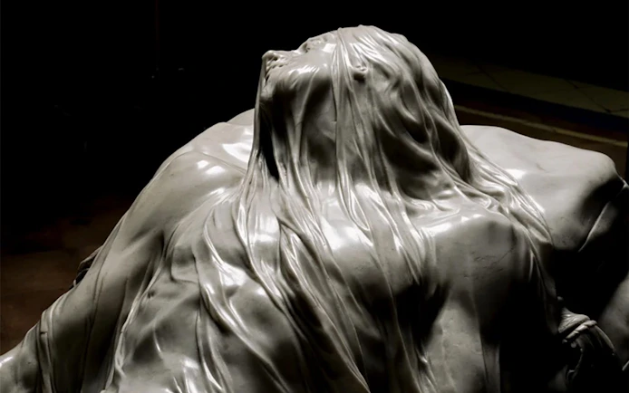 Veiled Christ sculpture in Sansevero Chapel, Naples.