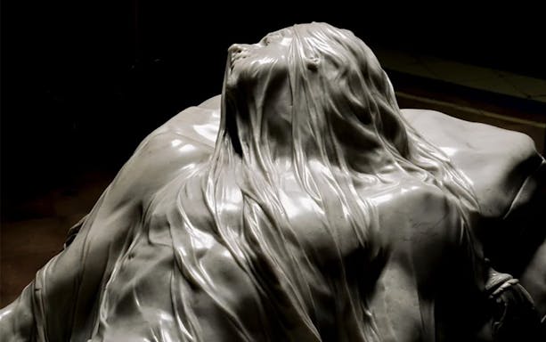 Veiled Christ sculpture in Sansevero Chapel, Naples.