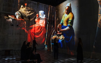 Dutch Masters paintings projected at Fabrique des Lumières exhibition.