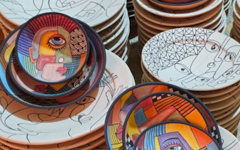 essaouira private ceramic painting class for two-5