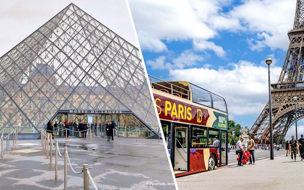 Louvre Museum Reserved Access Tickets with Paris Hop-on Hop-off Bus Tour and Seine River Cruise Option