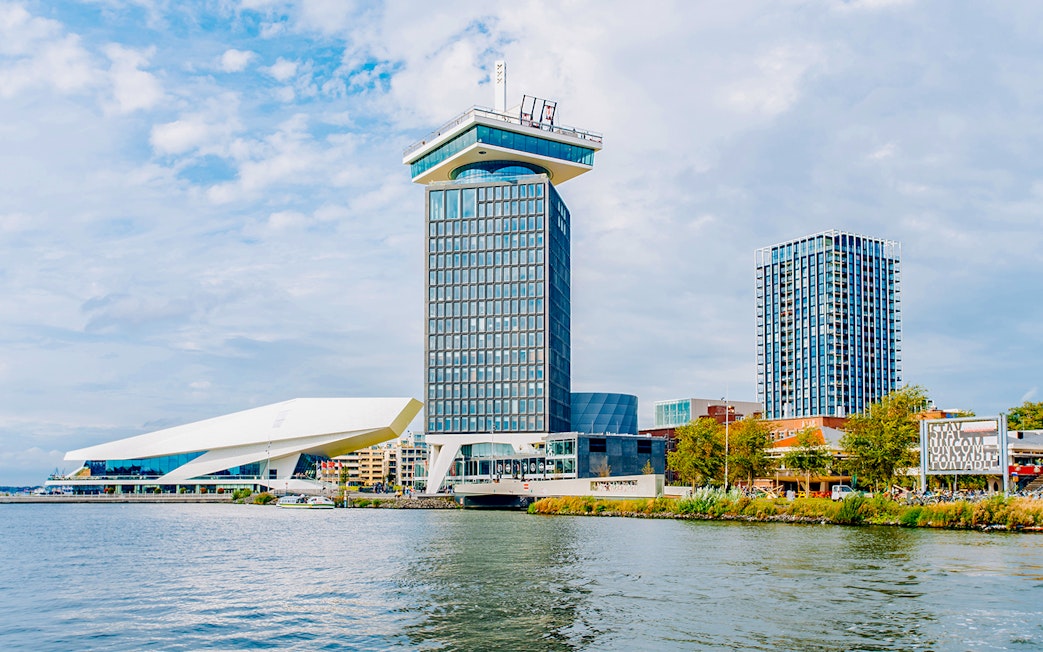 A'dam Lookout tower with river view in Amsterdam.