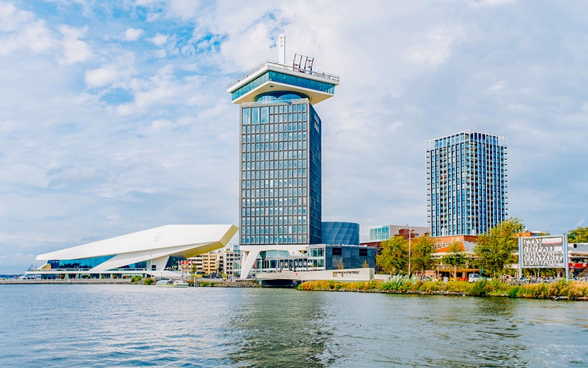 A'dam Lookout tower with river view in Amsterdam.