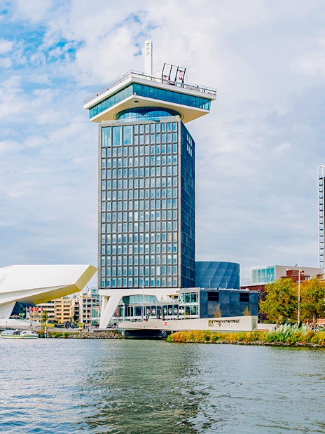 A'dam Lookout tower with river view in Amsterdam.