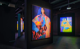 Colorful modern art exhibition at Fotografiska Berlin.
