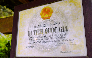 Certificate for O Quy Ho Heaven Gate, Sa Pa, Vietnam.