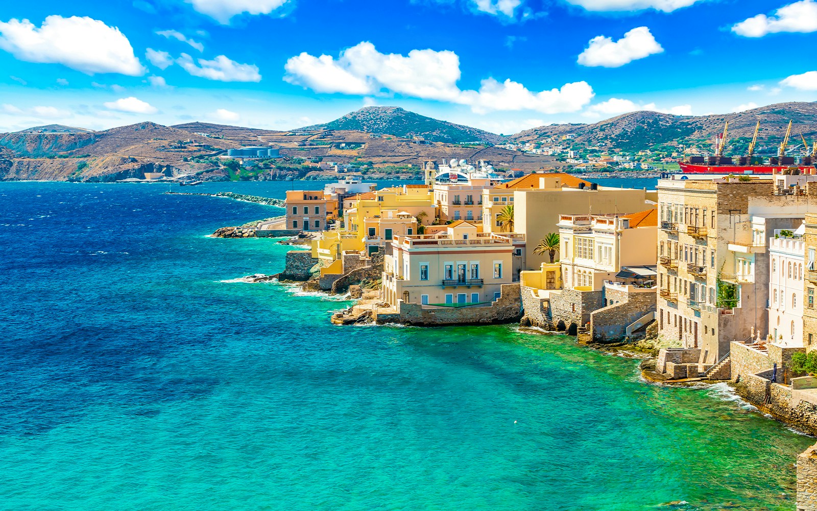 Calming pristine waters of Aegean sea