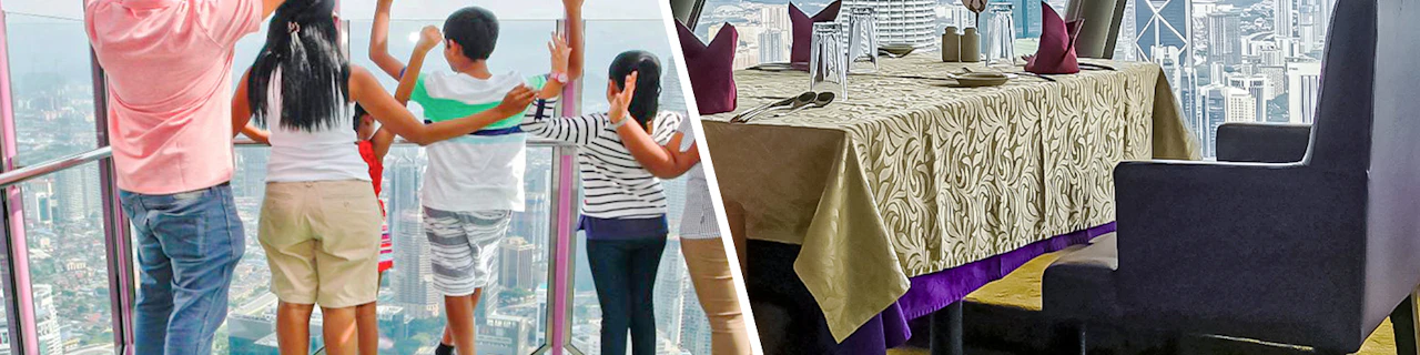 Combo: Biglietti per la KL Tower + cena presso il ristorante girevole ORBIT