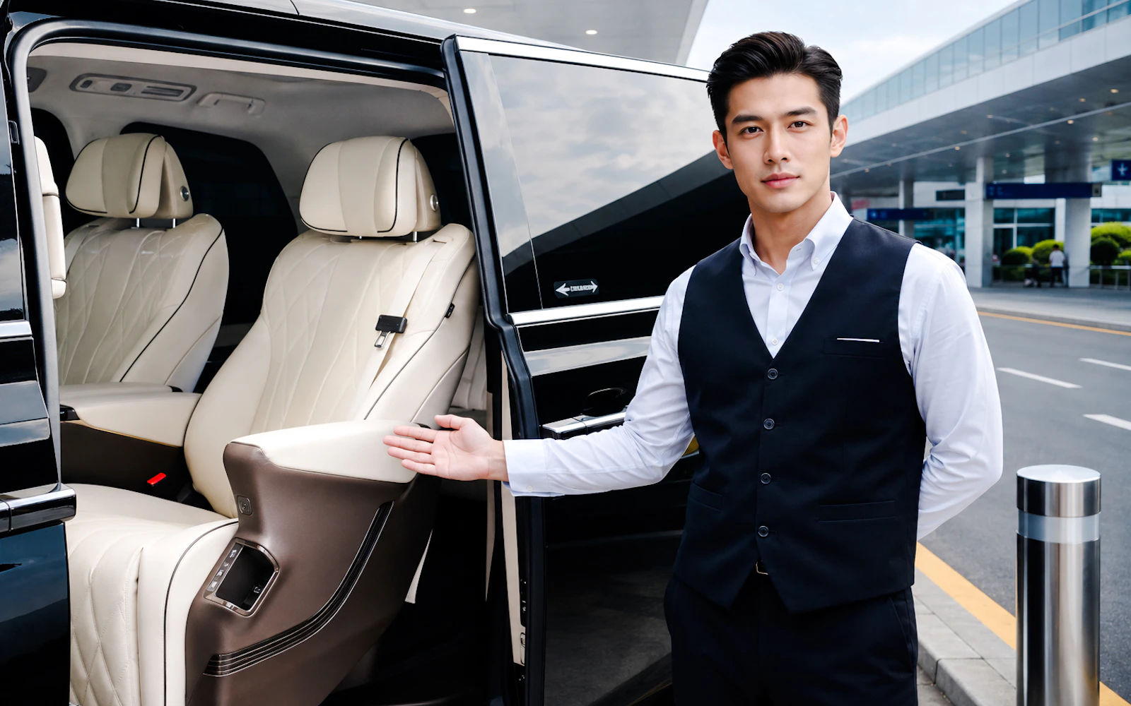 Suvarnabhumi Airport (BKK) ↔ Bangkok: Private One-Way Transfer by Denza D9 Premium Van