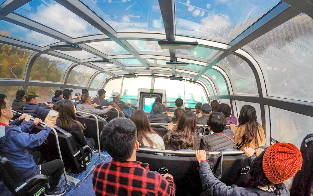 Guests enjoying the Freedom jet boat tour in Niagara River Gorge, Niagara, Canada.