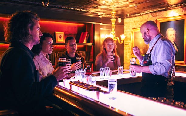 Guests enjoying a guided tasting at the Guinness Connoisseur Experience in Dublin.