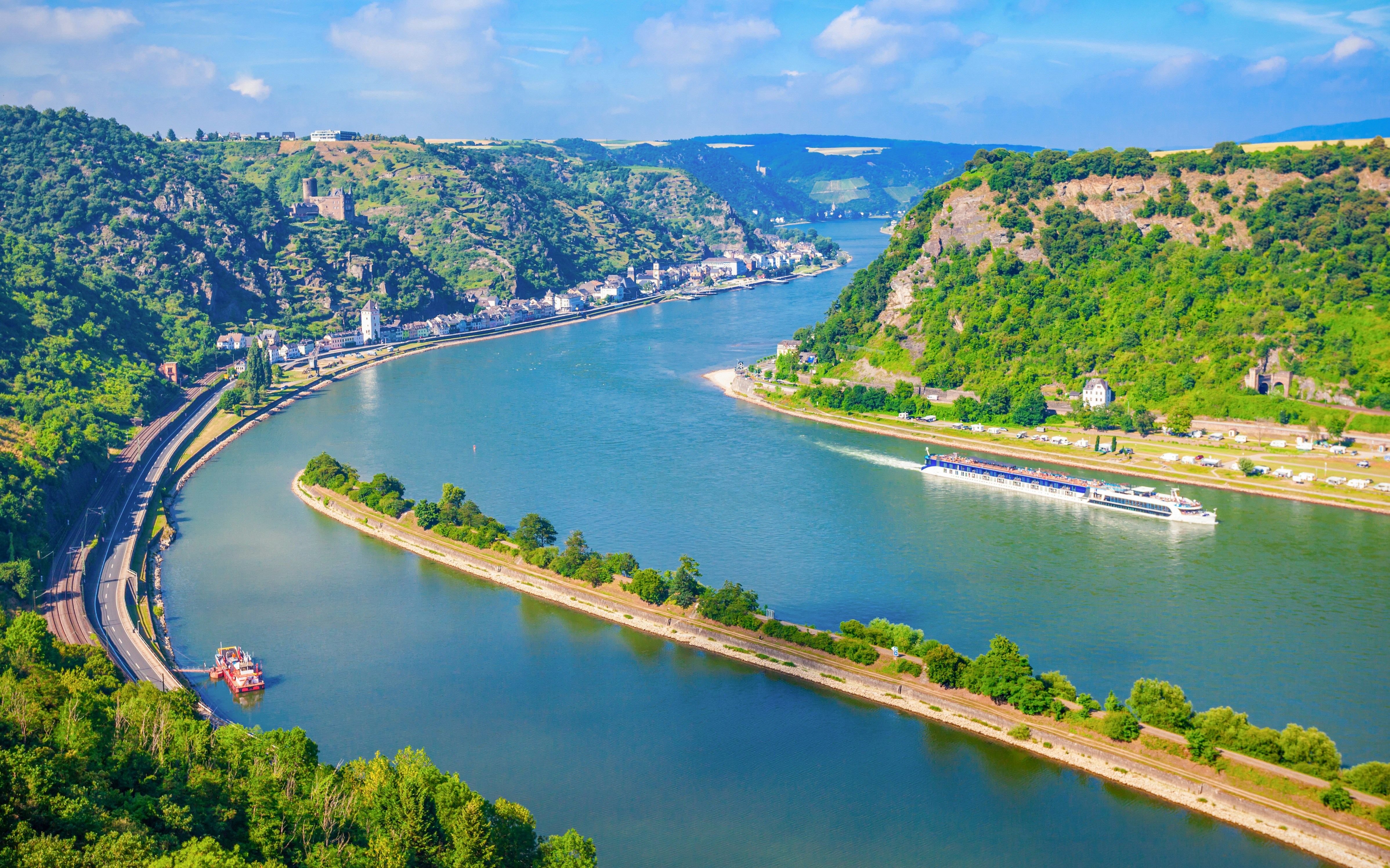 Lorelei mountain viewpoint, St. Goarshausen, Rhine Gorge, Switzerland