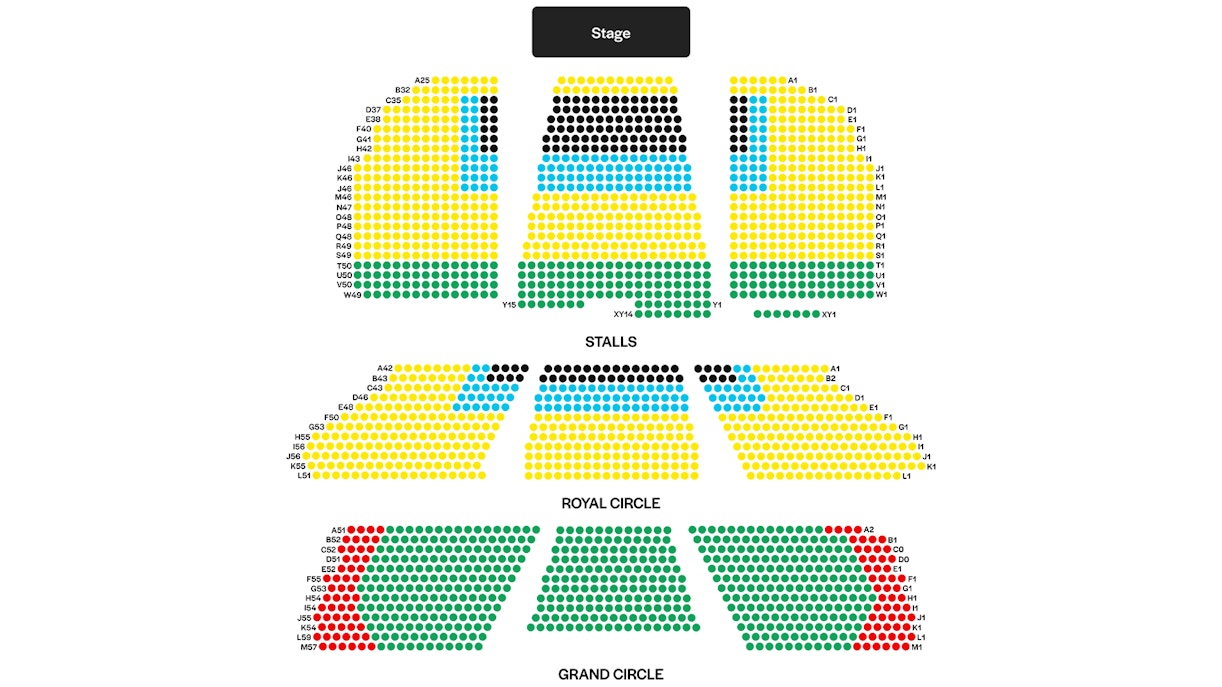London Palladium seating plan image