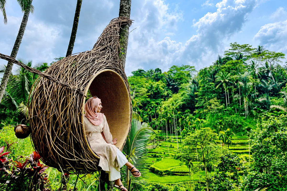 ubud: bali zipline, sky bike, and 4 swing in private rice terrace-1