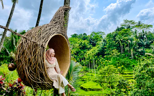 ubud: bali zipline, sky bike, and 4 swing in private rice terrace-1