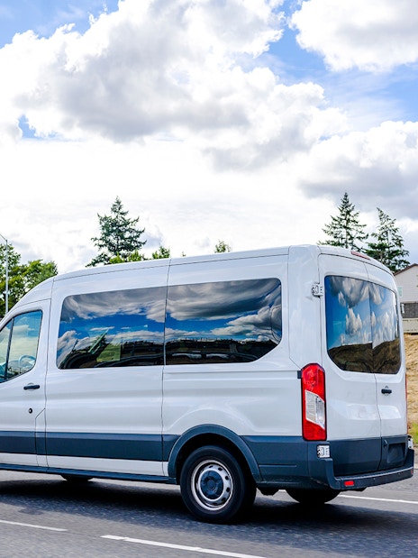 Minivan used for transfers on Kravica Waterfalls and Mostar day trip.