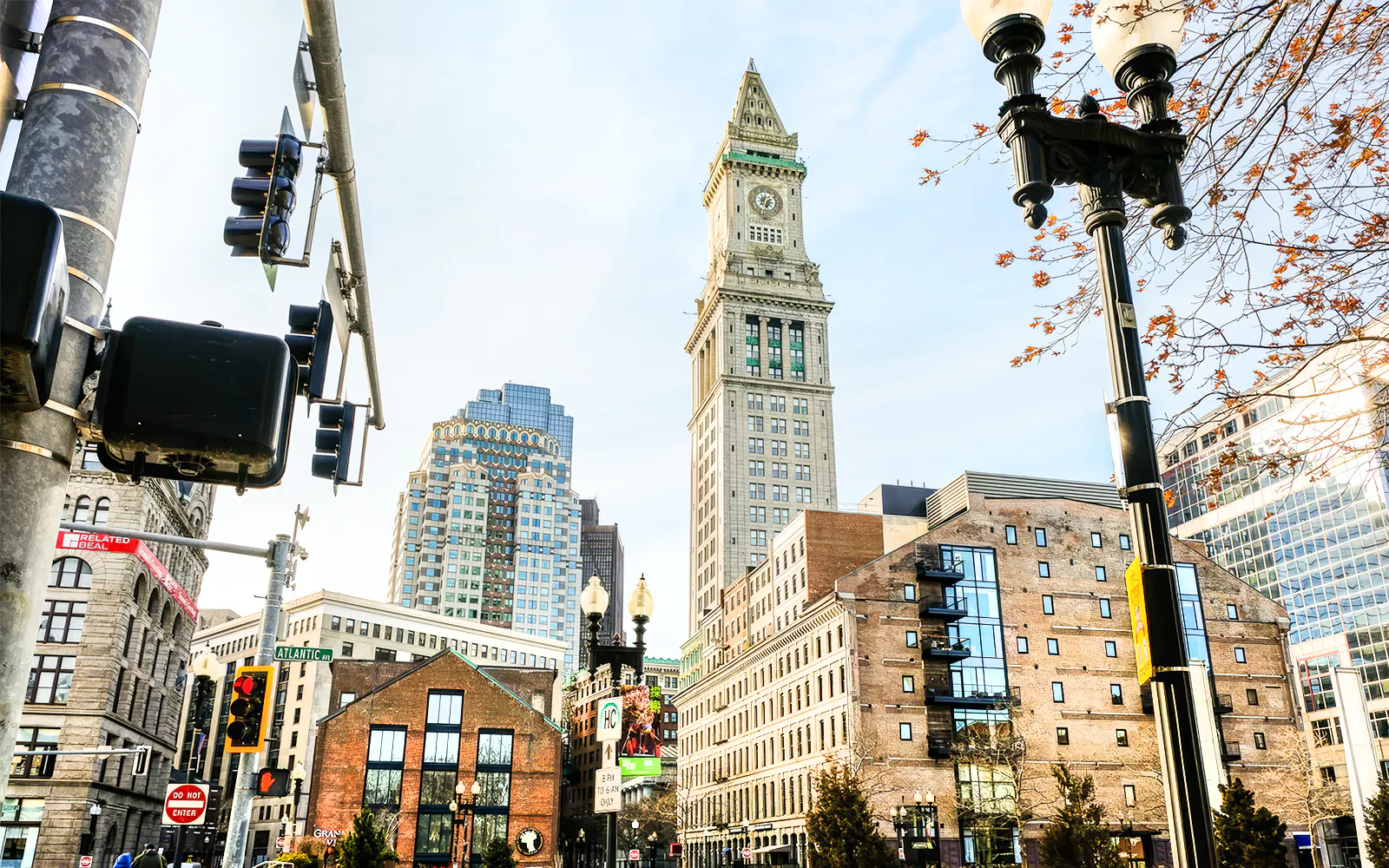 Custom House Tower in Boston during guided donut tour.