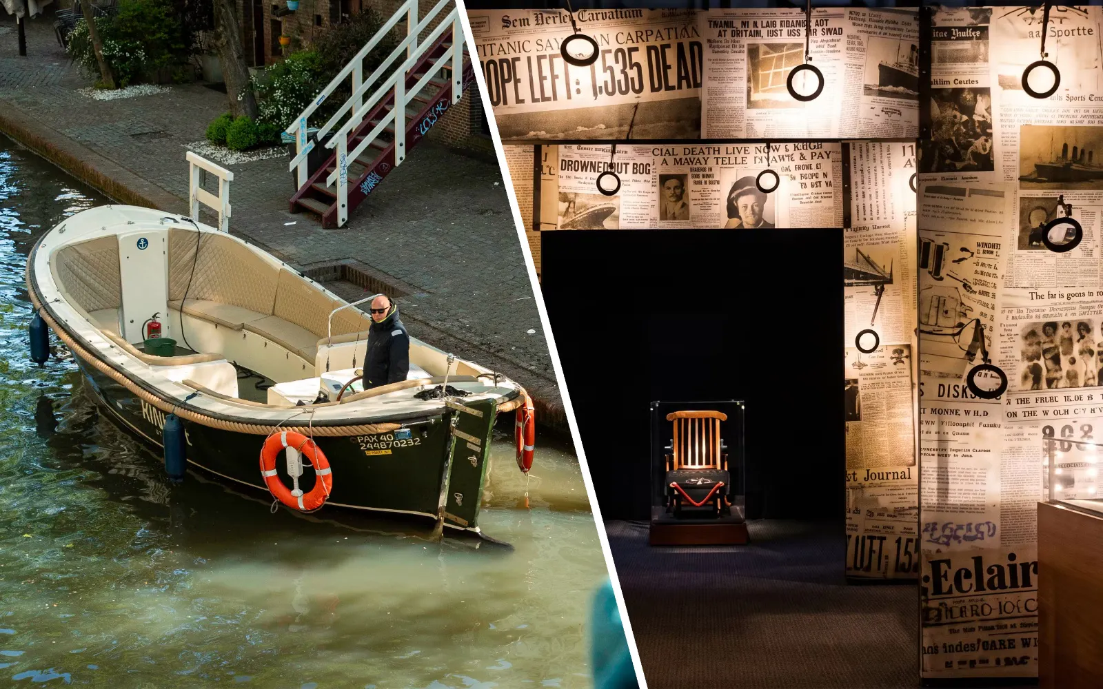 Combo: 1-Hour Utrecht Open-Boat Canal Cruise & 'Titanic: An Immersive Voyage' Tickets