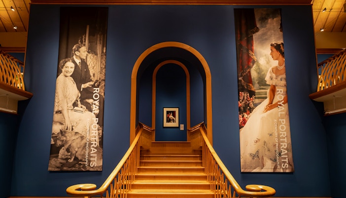 The King's Gallery at the Palace of Holyroodhouse, Edinburgh, showcasing royal portraits.