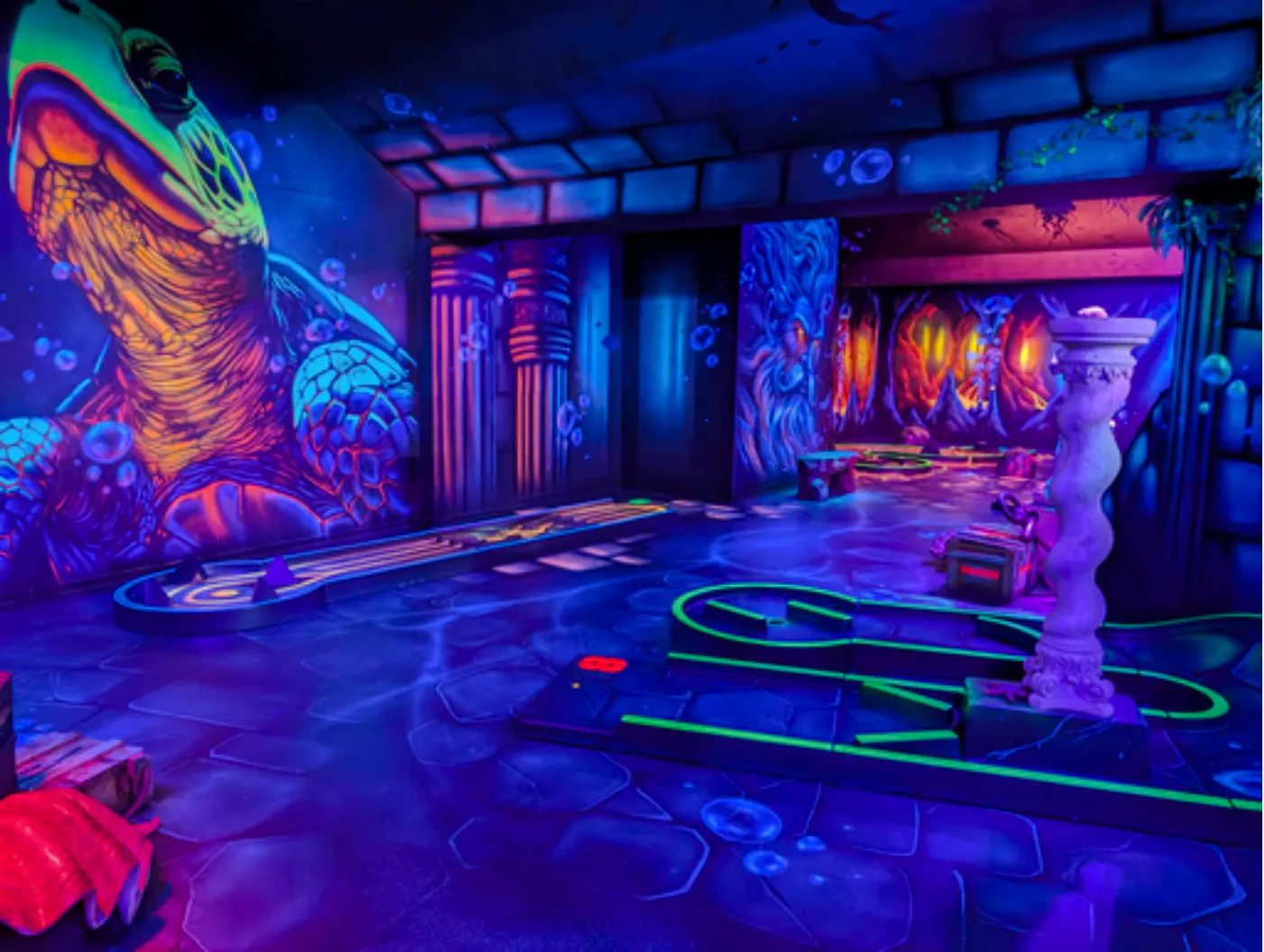 Paris: Bercy Village 12-Hole Indoor Fluorescent Mini Golf Course Tickets