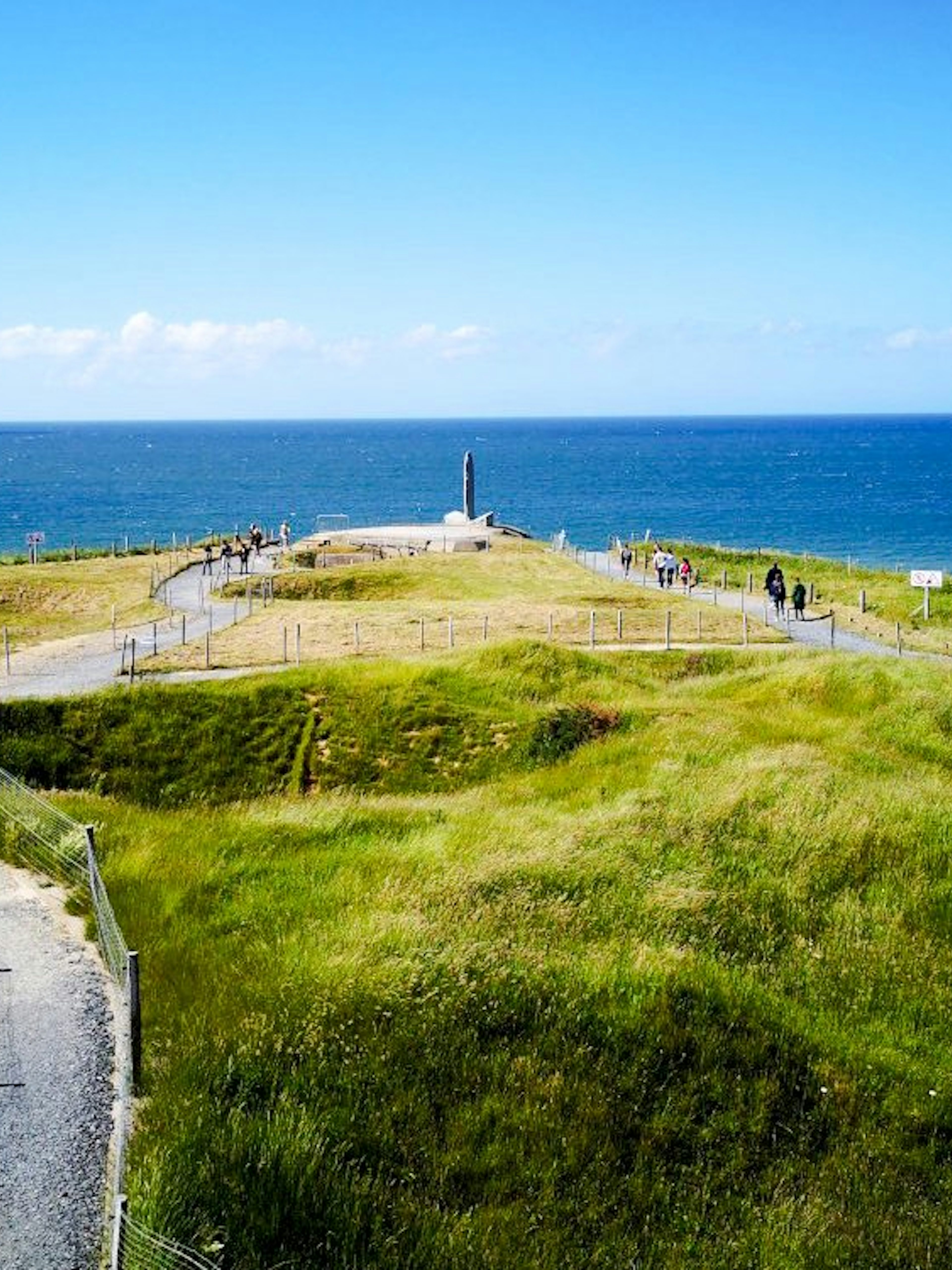 Pointe du Hoc Ranger Monument overlooking the sea in Normandy, France.
