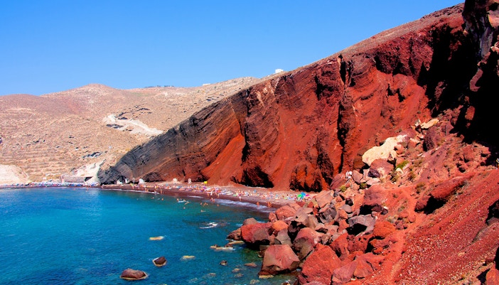 Santorini Sightseeing Cruise - Red Beach