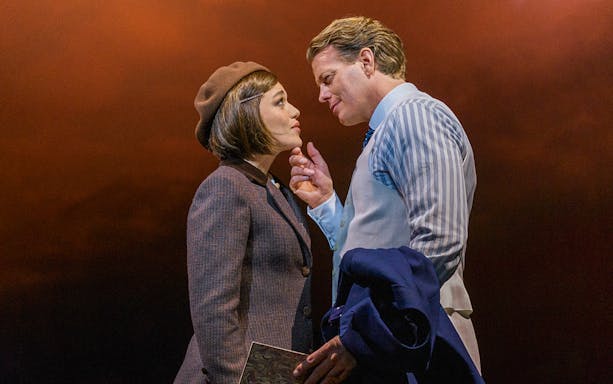 Two actors in a dramatic scene from Rebecca - The Musical.