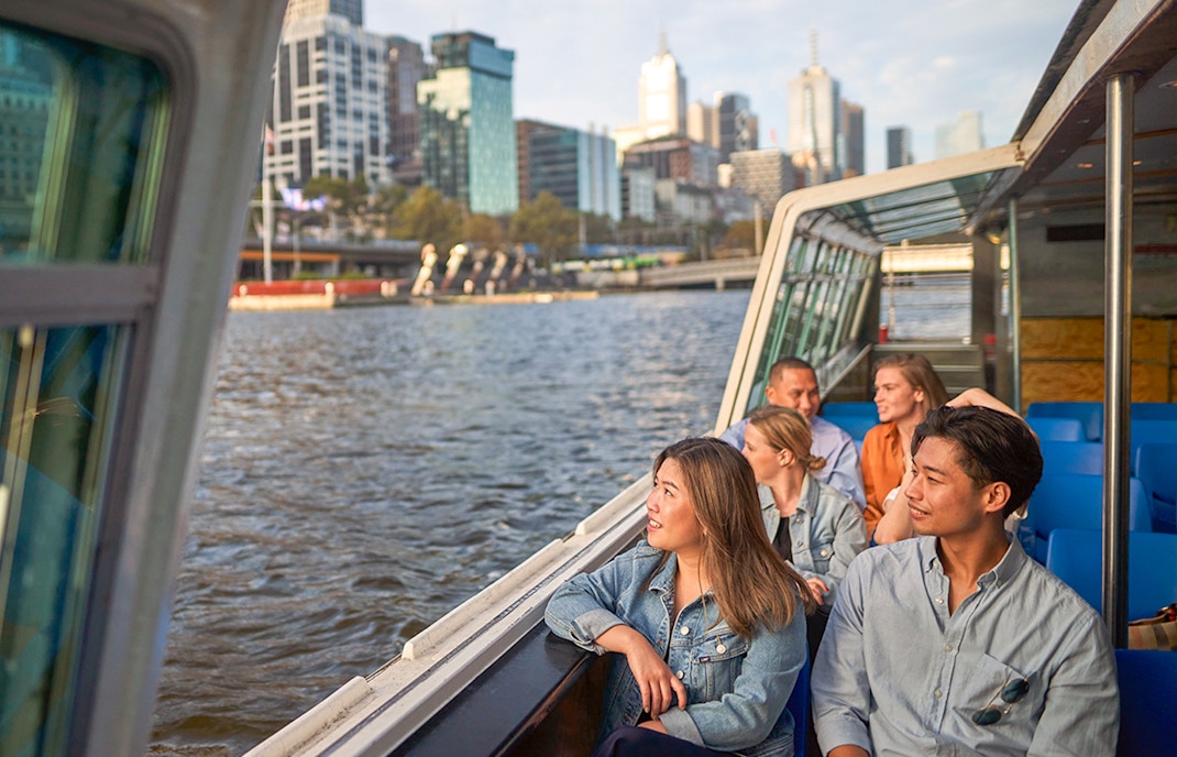 Guests on the Melbourne River Cruise