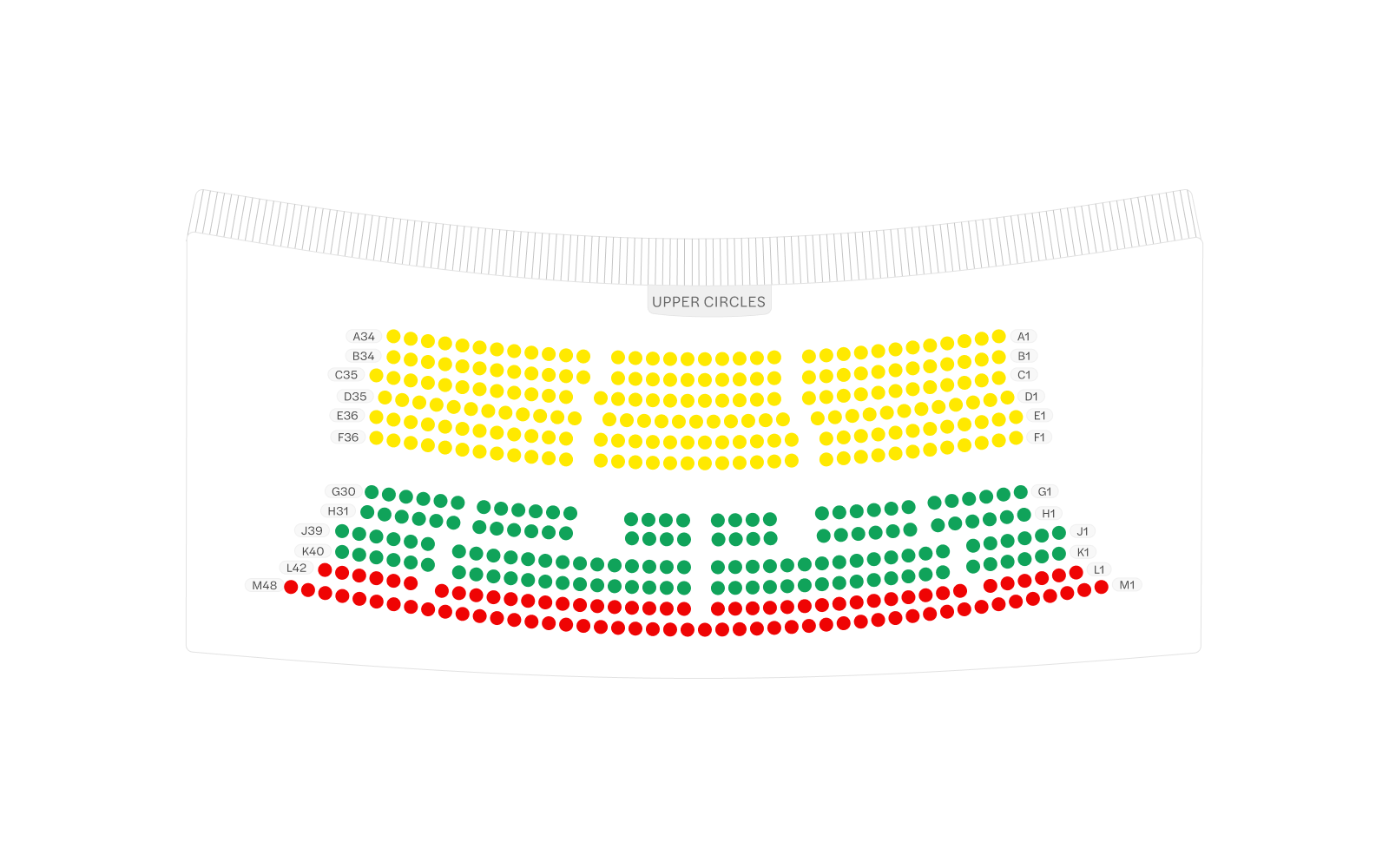 Cambridge Theatre Grand Circle Seating Plan