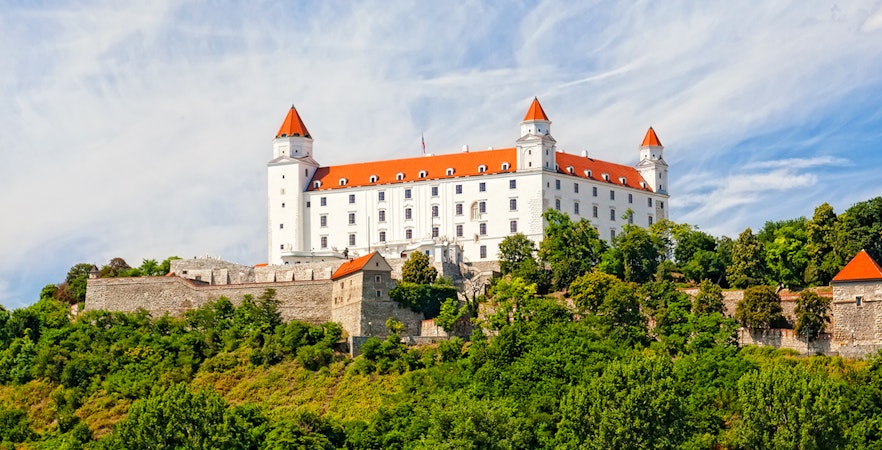 Medieval castle on the hill , Bratislava, Slovakia