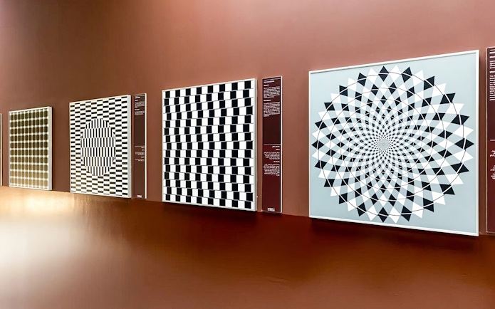 Optical illusion art display at Museum of Illusions Dubai.