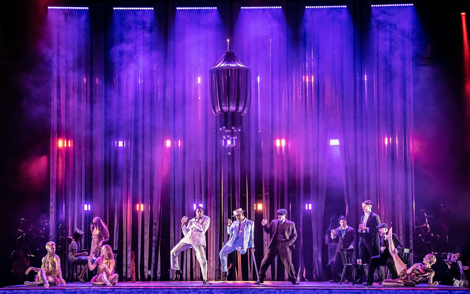 Peaky Blinders stage performance in London featuring Thomas Shelby character.