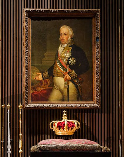 Royal Treasure Museum Lisbon interior with ornate gold artifacts and historical displays