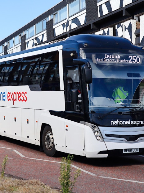 National Express bus on route to London Victoria Station.
