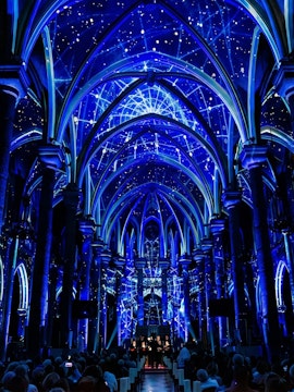 360° projection concert at Westminster Cathedral, London, featuring LUMINISCENCE light show.