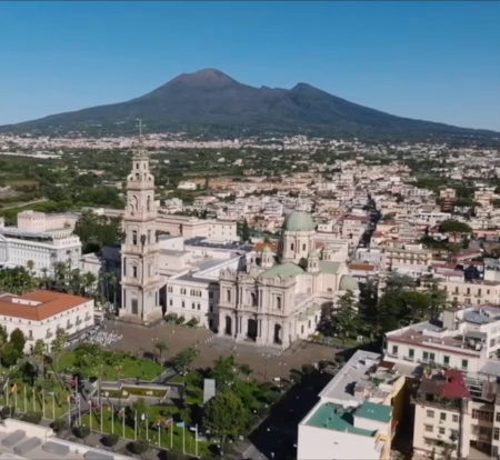 Gondola on Venice canal with historic buildings in the background, Venice City.