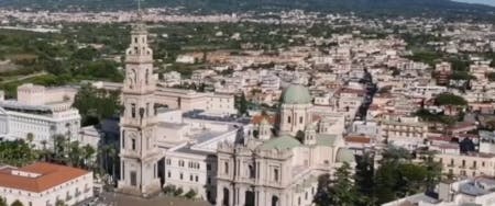 Gondola on Venice canal with historic buildings in the background, Venice City.