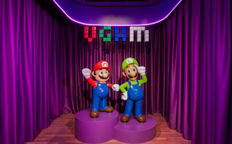 Statues of iconic video game characters at Video Game History Museum, Zagreb.