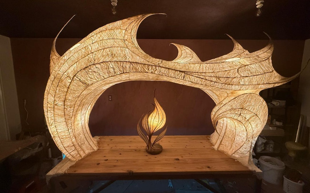 atelier de fabrication de lampes en papier washi à osaka avec un artiste, autour d'un verre-1
