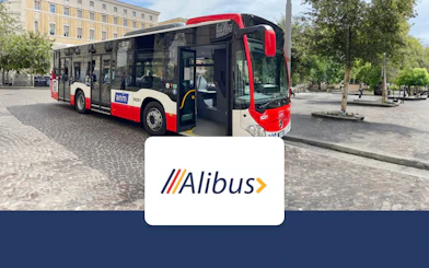 Alibus at Naples Airport Terminal for one-way service to Naples Maritime Station.