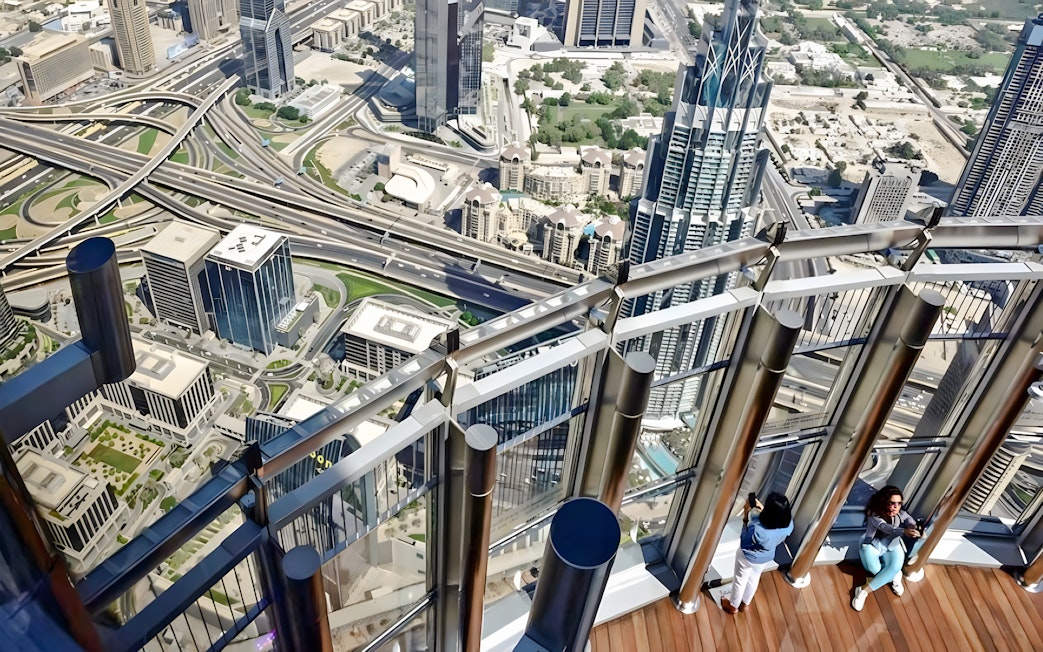 View from the observation deck of Burj Khalifa, Dubai