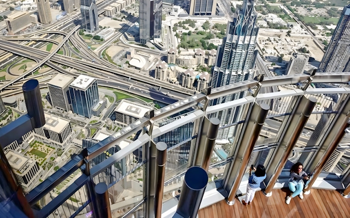 View from the observation deck of Burj Khalifa, Dubai