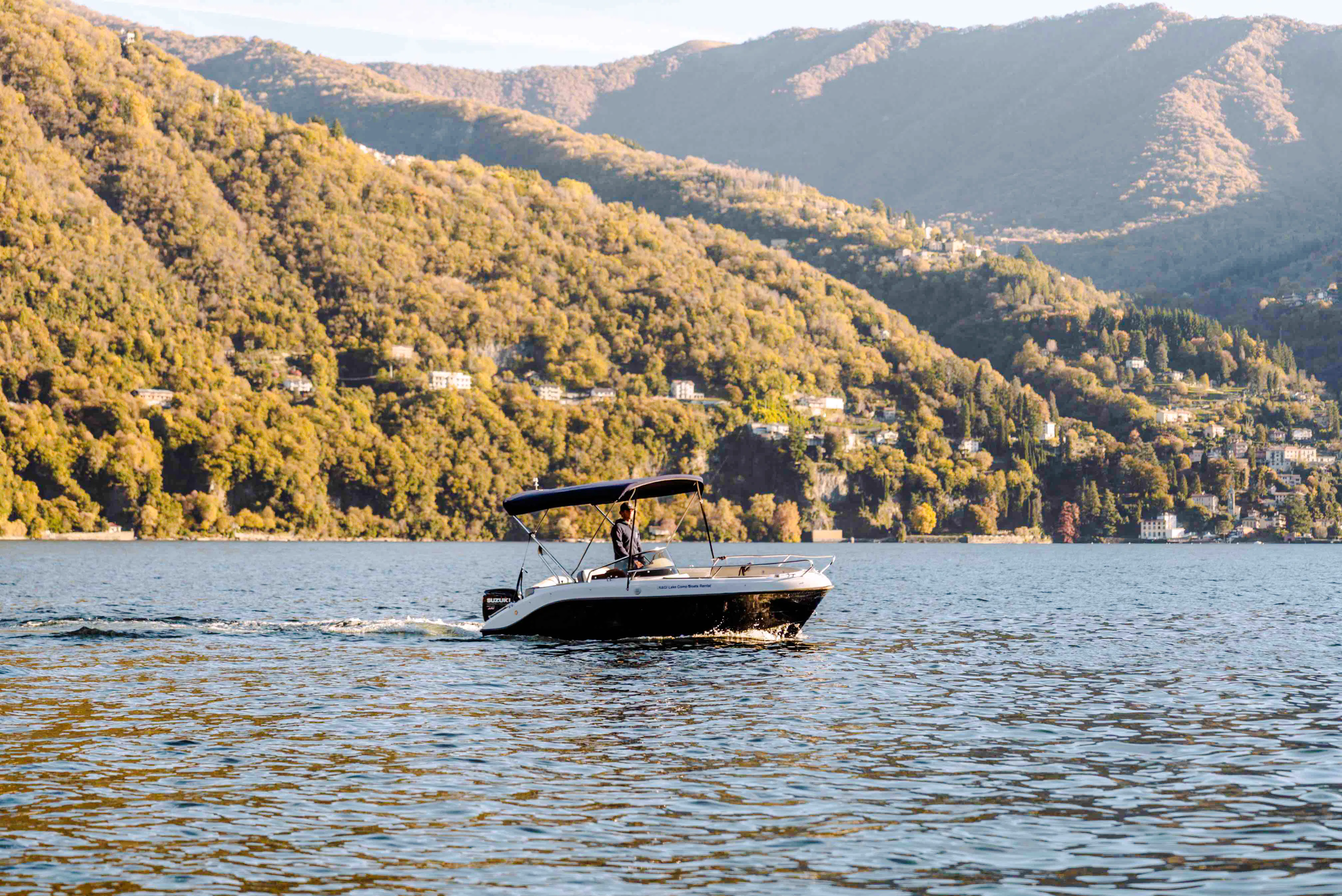 aluguel de barco para dirigir por conta própria no lago de como, partindo de laglio-1