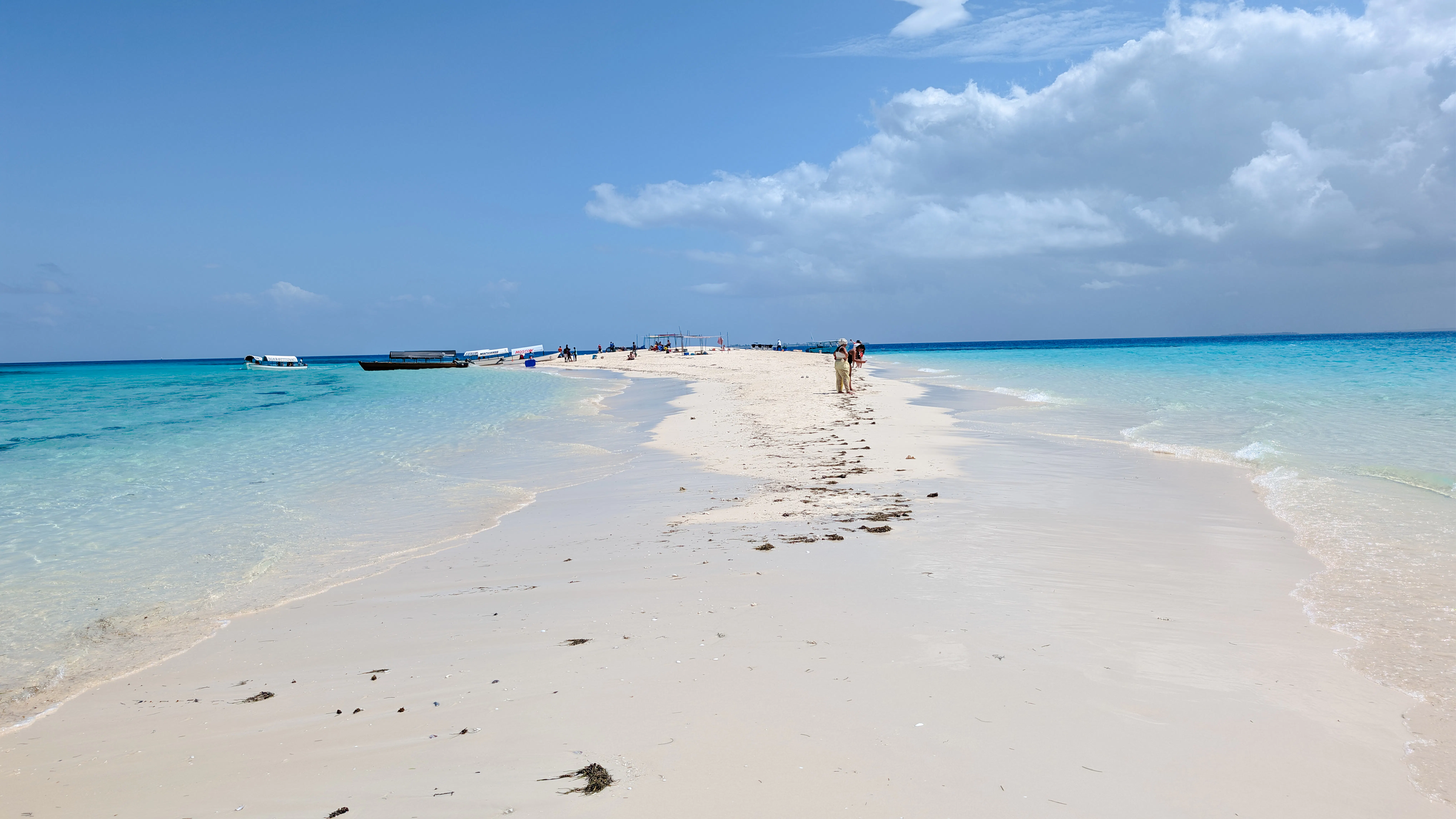 Sandbank with boats and tourists, Zanzibar: Sandbank Escape, Snorkeling & Island BBQ.