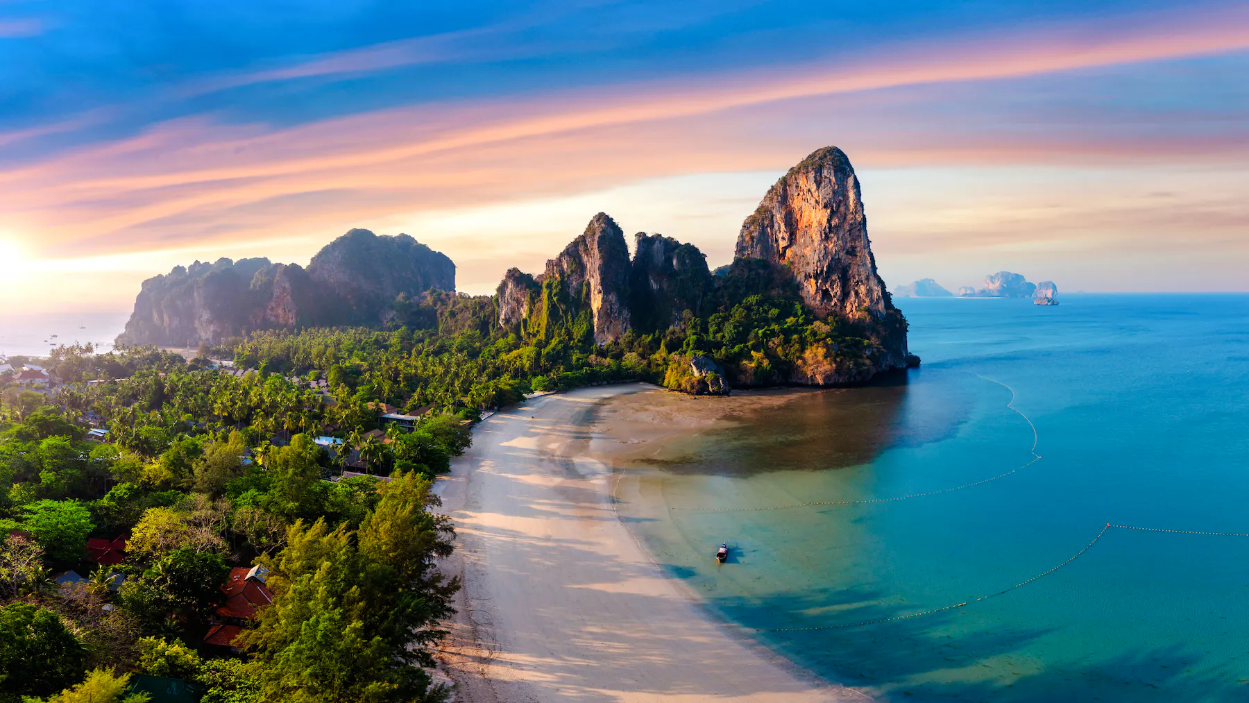 From Krabi/Ao Nang: Speedboat Tour to 7 Islands with Snorkel, BBQ, Sunset & Plankton